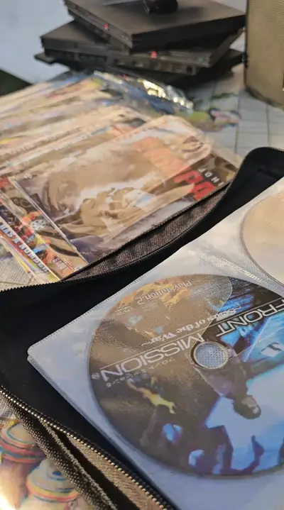 A CD wallet full of game discs